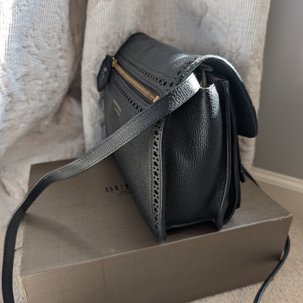 Authentic Burberry Brogue Tassel Macken Crossbody - Picture 2 of 7